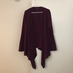 Deep purple long sleeve shrug